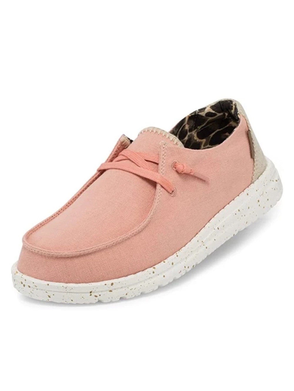 Hey Dude Wendy Guava Pink Canvas Casual Slip On Sneaker Women’s Shoe Size 7